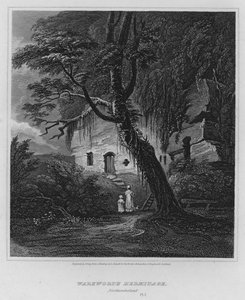 Eremo di Warkworth, Northumberland (incisione) da Luke (after) Clennell