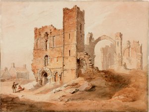 Abbazia di Lindisfarne - Facciata ovest da Luke Clennell