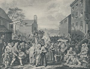La marcia delle guardie verso la Scozia, 1745, 1920 da Luke Sullivan