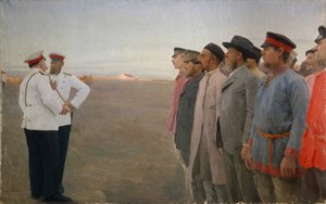 Il reclutamento, 1904 da Lukjan Vasilievich Popov