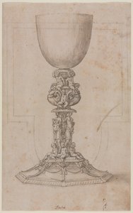Progetto per un calice recto, metà 1500 da Luzio Romano