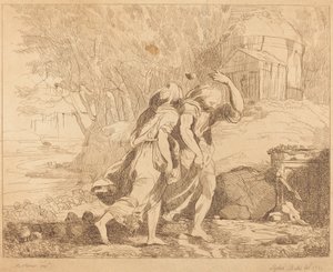 Due figure in fuga da Lydia Bates after John Hamilton Mortimer