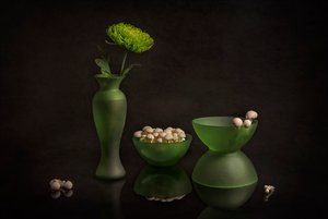 Fioritura verde e vetro da Lydia Jacobs