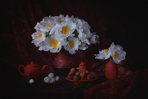 Peonie malinconiche e litchi da Lydia Jacobs