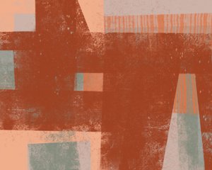 Astratto geometrico dai toni terrosi da MANSI SAXENA