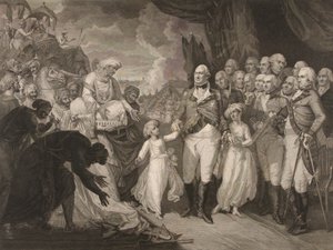 Il Marchese Cornwallis riceve i principi ostaggi, figli di Tippoo Sultan