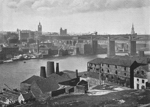 Newcastle-on-Tyne, dai Rabbit Banks, c1900 da M. Aunty
