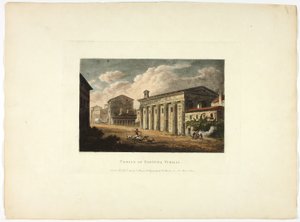 Tempio della Fortuna Virilis, lastra trentaquattro dalle Rovine di Roma da M. Dubourg
