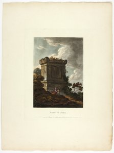 Tomba di Nerone, lastra 7 delle Rovine di Roma da M. Dubourg