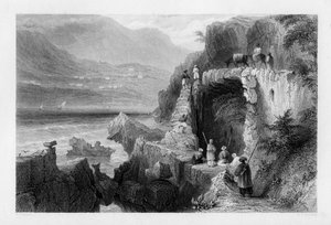 La tomba di San Giorgio, Baia di Kesrouan, Siria, 1841 da M. J. Starling