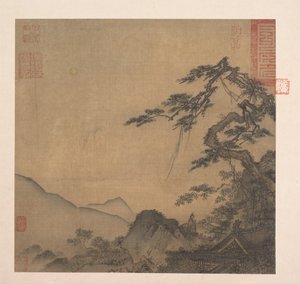 Paesaggio con grande pino, secondo quarto del XIII secolo