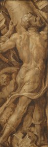 Sansone che distrugge le colonne del tempio da Maarten van Heemskerck (signed by artist)