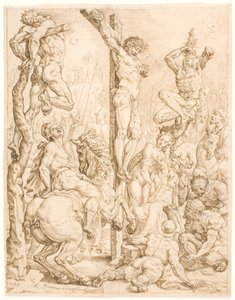 Cristo sulla Croce, tra i Ladroni da Maarten van Heemskerck