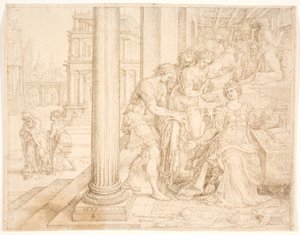 Ester si prepara a intercedere per gli ebrei da Maarten van Heemskerck