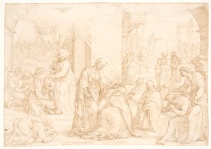 Filippo, Pietro e Giovanni conferiscono lo Spirito Santo agli uomini e alle donne battezzati in Samaria mediante l