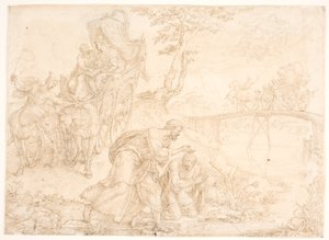 Filippo battezza il tesoriere della regina etiope Candace da Maarten van Heemskerck