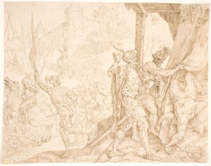 Il corpo di Oloferne trovato da Bagoa da Maarten van Heemskerck