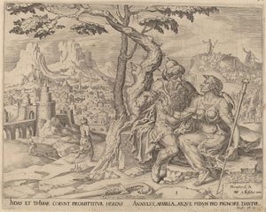 Giuda dà a Tamar il pegno, c.1566 da Maarten van Heemskerck