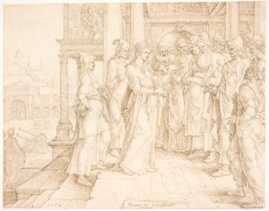 Giuditta che si rivolge agli anziani di Betulia da Maarten van Heemskerck