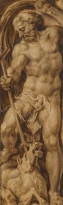 Nettuno che pugnala un cavalluccio marino da Maarten van Heemskerck