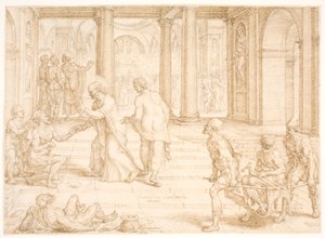 Pietro guarisce un paralitico da Maarten van Heemskerck