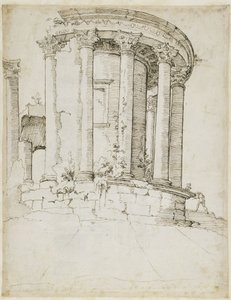 Tempio rotondo a Tivoli da Maarten van Heemskerck