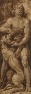Sansone che squarcia il leone da Maarten van Heemskerck