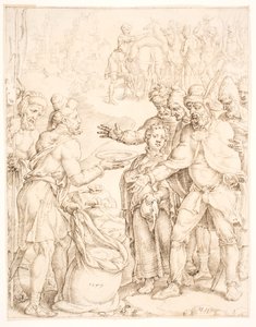Il ritrovamento della coppa del faraone nel sacco di Beniamino da Maarten van Heemskerck