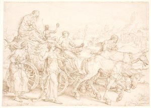 Carro trionfale. Inopia (Bisogno) da Maarten van Heemskerck