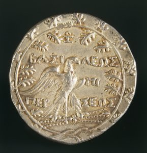 Tetradramma del re Perseo di Macedonia, coniato a Pella, Regno di Macedonia, rovescio, c.179-168 a.C. (argento) da Macedonian