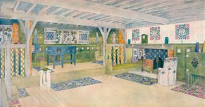 Sala della musica in una casa a Crowborough, c1902 da Mackay Hugh Baillie Scott