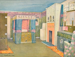 La decorazione di una piccola camera da letto, c1899 da Mackay Hugh Baillie Scott