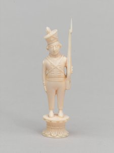 Pedone bianco, pezzo degli scacchi, India da Macneill MacLeay
