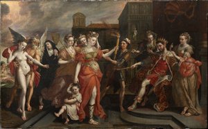 La Calunnia di Apelle, fine 1590 da Maerten Vos de