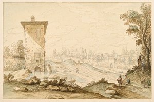 Paesaggio romano da Maerten de Cock