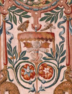 Museo Diocesano. Serie Storia di Gedeone. Gli israeliti consegnano a Gedeone la loro parte del bottino. Seta e lana. Donazione del Vescovo Vicente Roca de la Serna