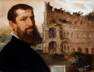 Autoritratto del pittore con il Colosseo sullo sfondo, 1553
