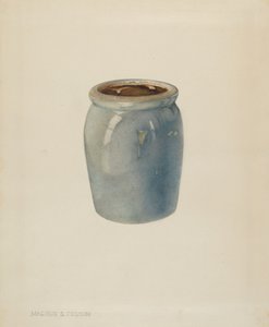 Vaso di terracotta per marmellata, c. 1938 da Magnus S. Fossum