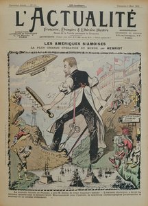 Caricatura sulla costruzione del Canale di Panama e la copertura mediatica che lo circonda, copertina della rivista L