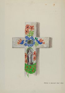 Testa di cemento, c. 1937 da Majel G. Claflin