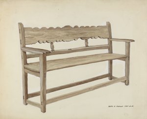 Panca della chiesa - Legno, c. 1937