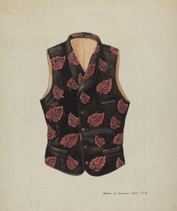 Gilet di velluto ricamato