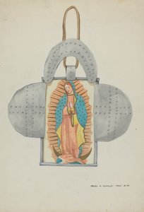 Guadalupe disegnata a mano in forma di latta, c. 1937 da Majel G. Claflin