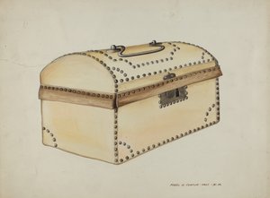 Scatola rivestita in pelle, c. 1937 da Majel G. Claflin