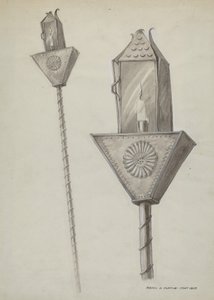 Lanterna processionale Penitente, c. 1937 da Majel G. Claflin