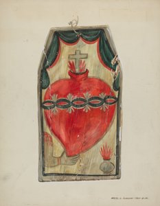 Retablo Sacro Cuore, c. 1939 da Majel G. Claflin