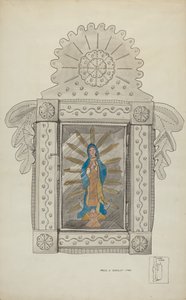 Nicho di Latta Contenente Guadalupe Bulto