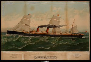 Cunard Steamship Servia da Major and Knapp Sarony