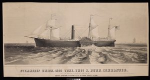 Nave a vapore Union. 1500 tonnellate, Thos S. Budd, comandante. Costruita per Spofford Tileston & Co 1851 da Major and Knapp Sarony