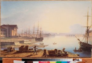 Alba sulla Neva a San Pietroburgo